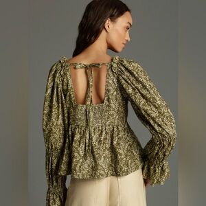 Pilcro Long Sleeved Babydoll Top from anthropologie